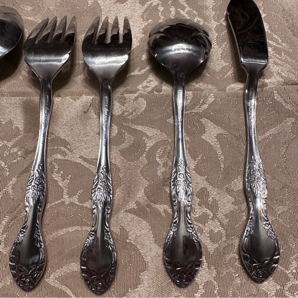 Reed & Barton Rebacraft Stainless Candace Andrea  Serving Set 7 Pieces - Picture 4 of 4